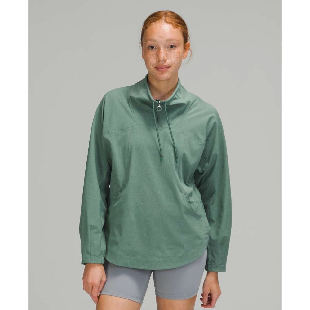 LULULEMON Ventlight High Neck Pullover 1/4 Zip Jacket Tidewater Women's Size 8